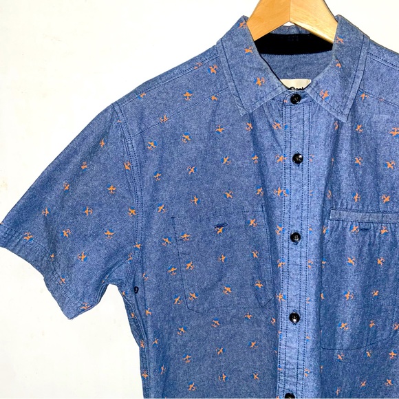 ourCaste - Short Sleeve Denim Button-Up - Picture 3 of 9